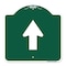 Signmission Straight Thru Sign-Straight Thru Sign, Green & White Aluminum Sign, 18" x 18", GW-1818-22834 A-DES-GW-1818-22834 - alternate 1
